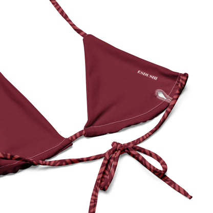 Esdushi Surf clothing - String Bikini Top - Palm Passion - - 