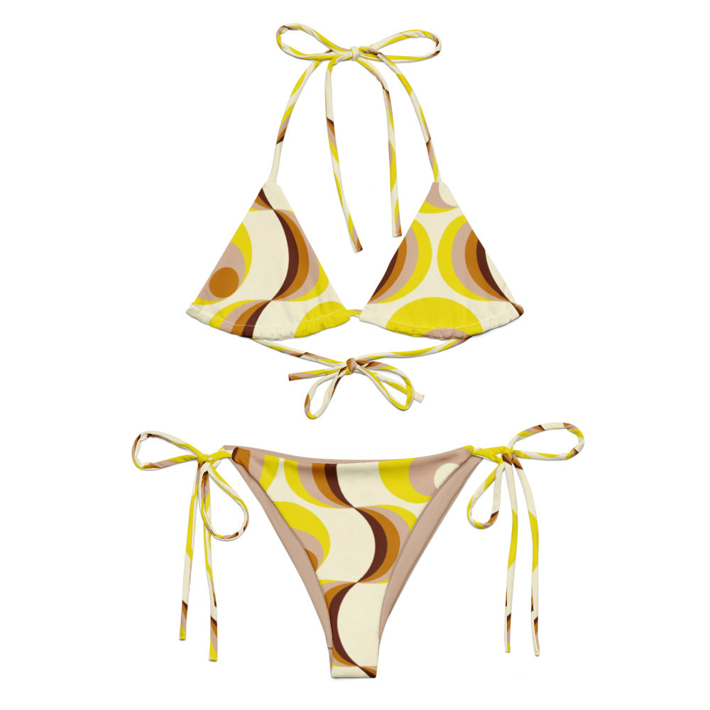 Esdushi Surf clothing - String Bikini Top - Retro Riptide - 2XS - 