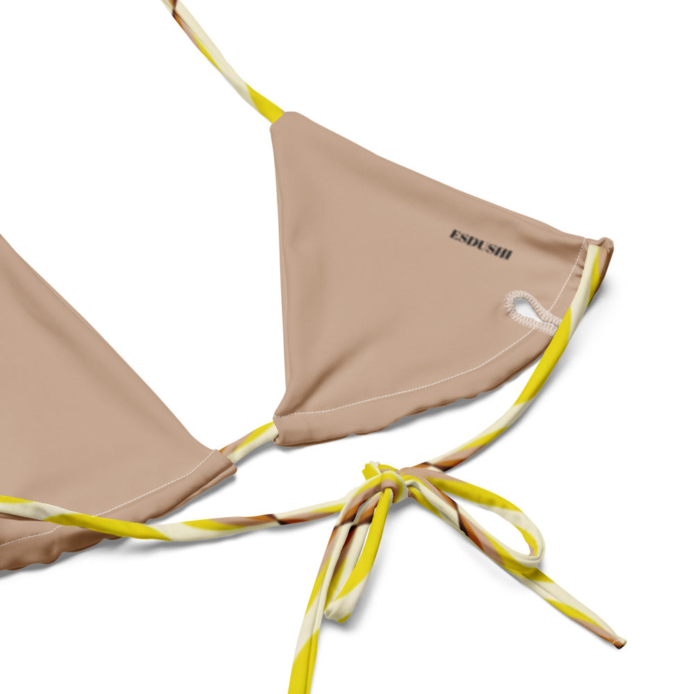 Esdushi Surf clothing - String Bikini Top - Retro Riptide - - 