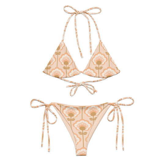Esdushi Surf clothing - String Bikini Top - Sandy Shells - - 