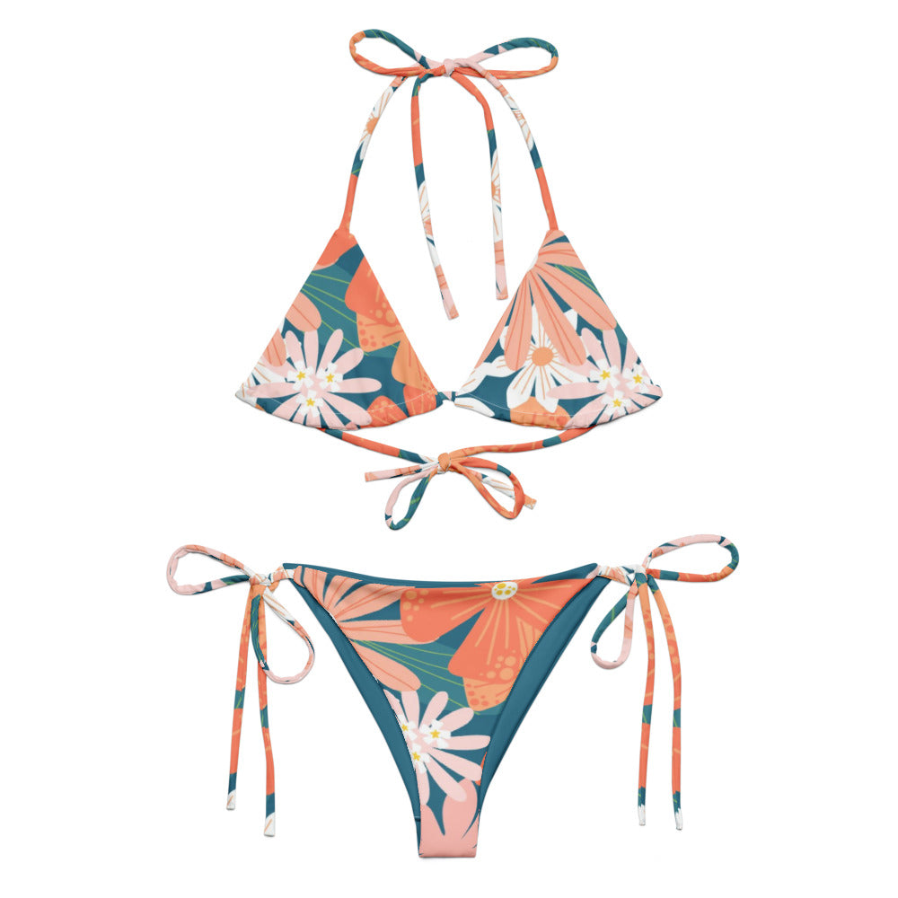 Esdushi Surf clothing - String Bikini Top - Seaside Samba - 2XS - 