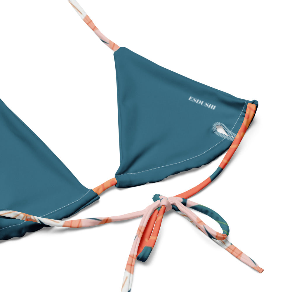 Esdushi Surf clothing - String Bikini Top - Seaside Samba - - 