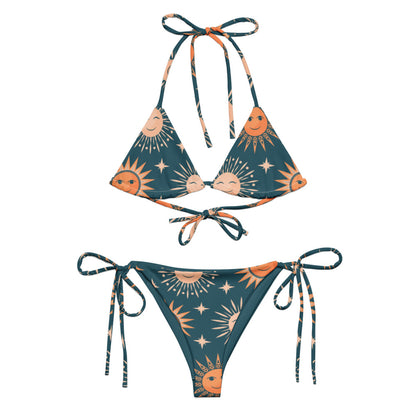Esdushi Surf clothing - String Bikini Top - Sunbeam Sparkle - 2XS - 