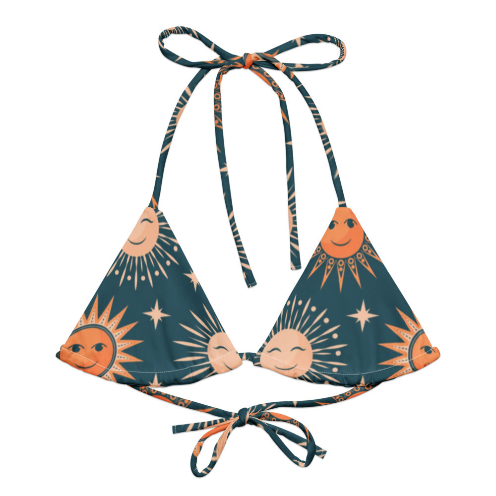 Esdushi Surf clothing - String Bikini Top - Sunbeam Sparkle - - 