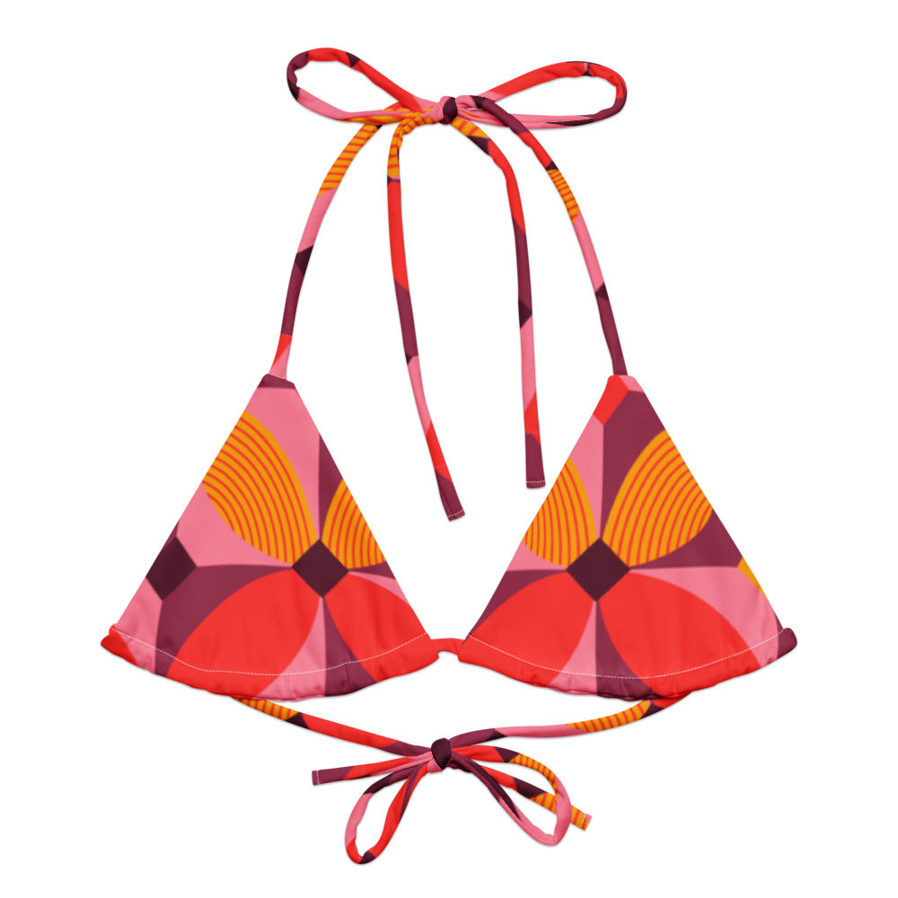 Esdushi Surf clothing - String Bikini Top - Tropical Tango - - 