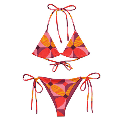 Esdushi Surf clothing - String Bikini Top - Tropical Tango - 2XS - 