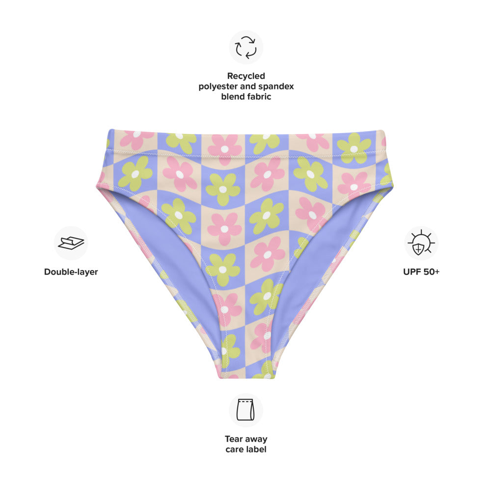 Esdushi Surf clothing - Surf Bikini Bottom - Groovy Gardenia - - 