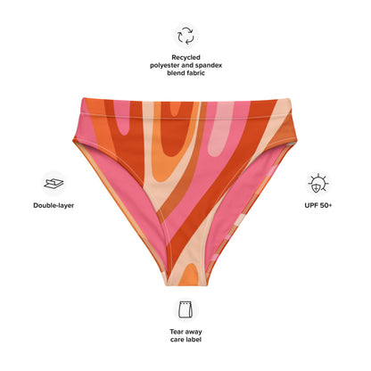 Esdushi Surf clothing - Surf Bikini Bottom - Radiant Retro - - 