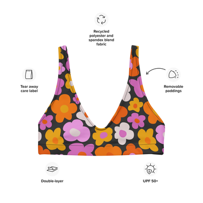 Esdushi Surf clothing - Surf Bikini Top - Botanical Bloom - - 