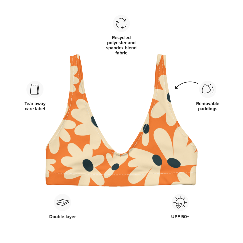 Esdushi Surf clothing - Surf Bikini Top - Daisy Dream - - 