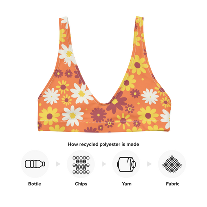 Esdushi Surf clothing - Surf Bikini Top - Golden Honey - - 