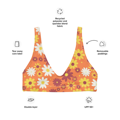 Esdushi Surf clothing - Surf Bikini Top - Golden Honey - - 