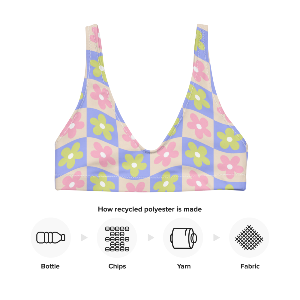 Esdushi Surf clothing - Surf Bikini Top - Groovy Gardenia - - 