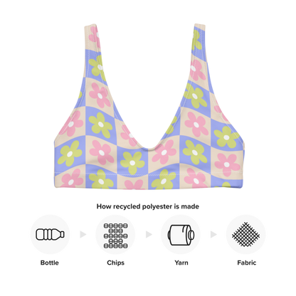 Esdushi Surf clothing - Surf Bikini Top - Groovy Gardenia - - 