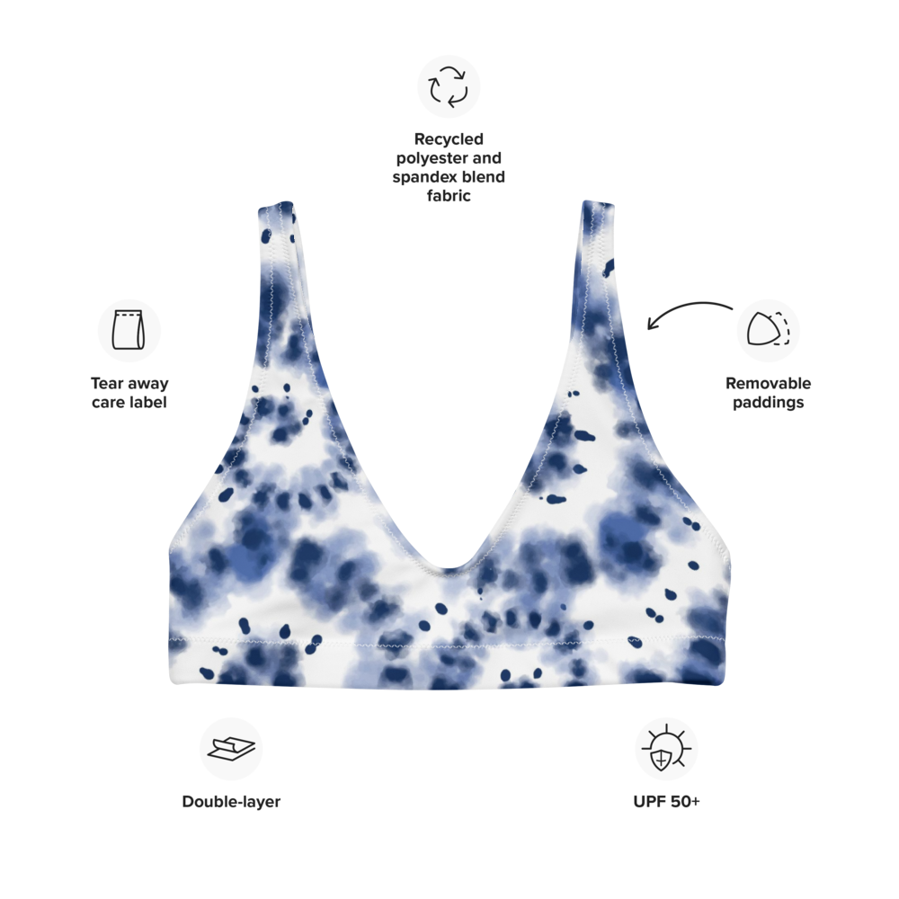 Esdushi Surf clothing - Surf Bikini Top - Ocean Swirl - - 