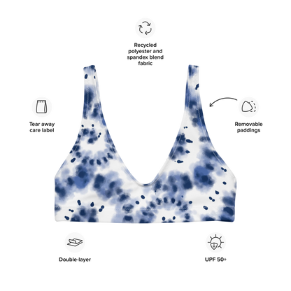 Esdushi Surf clothing - Surf Bikini Top - Ocean Swirl - - 