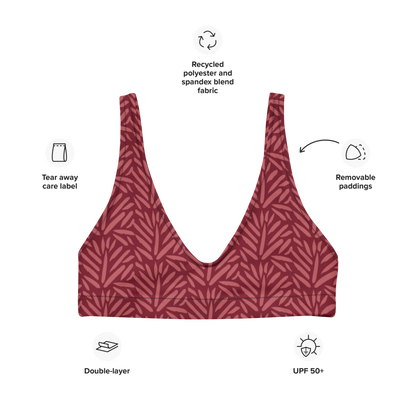 Esdushi Surf clothing - Surf Bikini Top - Palm Passion - - 