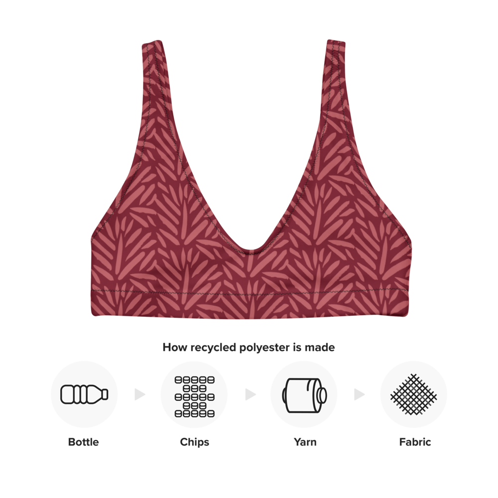 Esdushi Surf clothing - Surf Bikini Top - Palm Passion - - 