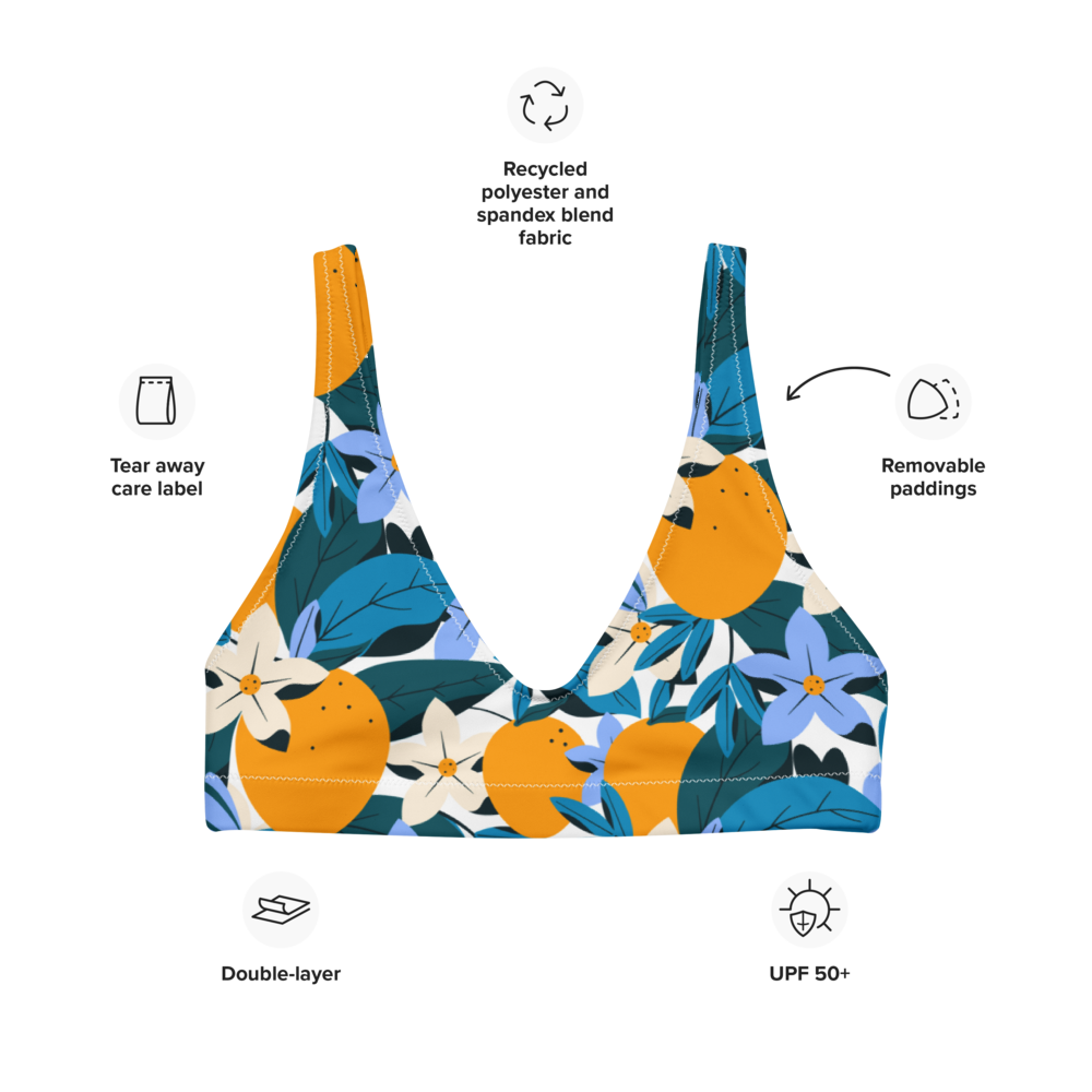 Esdushi Surf clothing - Surf Bikini Top - Playa Mango - - 