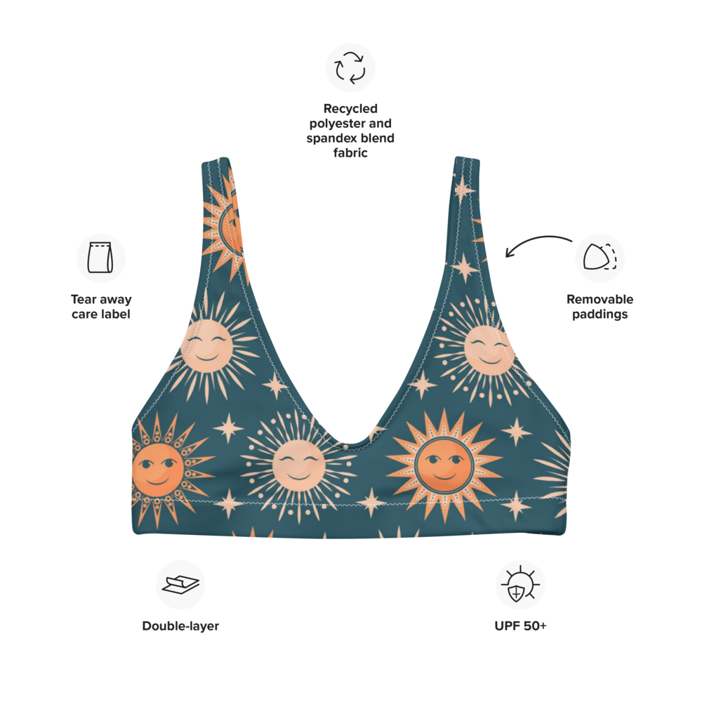 Esdushi Surf clothing - Surf Bikini Top - Sunbeam Sparkle - - 