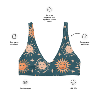 Esdushi Surf clothing - Surf Bikini Top - Sunbeam Sparkle - - 