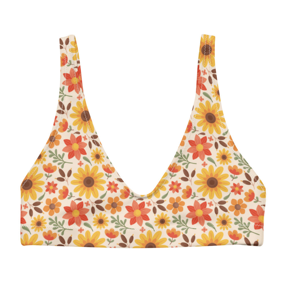 Esdushi Surf clothing - Surf Bikini Top - Sunflower Siesta - - 