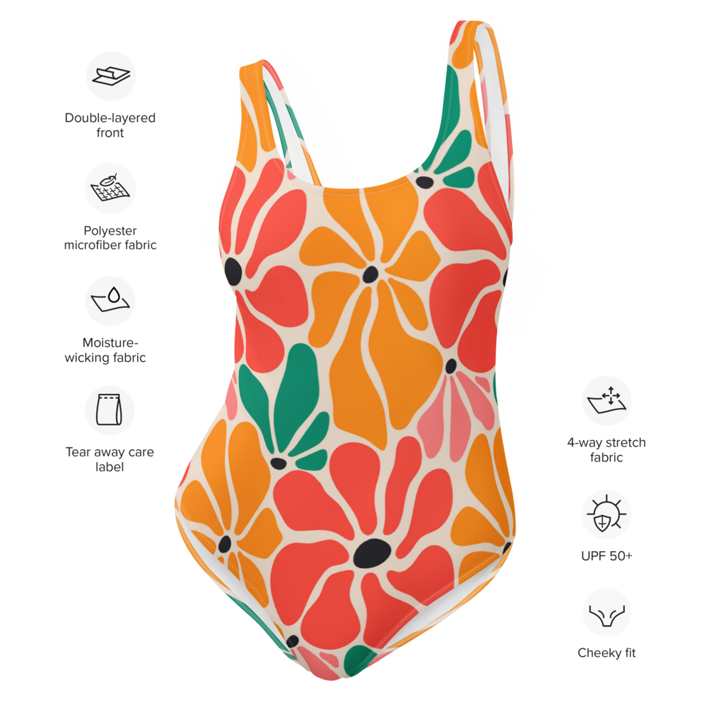 Esdushi Surf clothing - Surf Swimsuit - Flower Power - - 