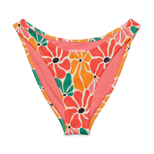 Esdushi Surf clothing - V-cut Bikini Bottom - Flower Power - - 