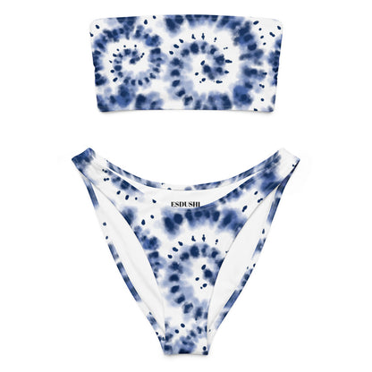 Esdushi Surf clothing - V-cut Bikini Bottom - Ocean Swirl - 2XS - 