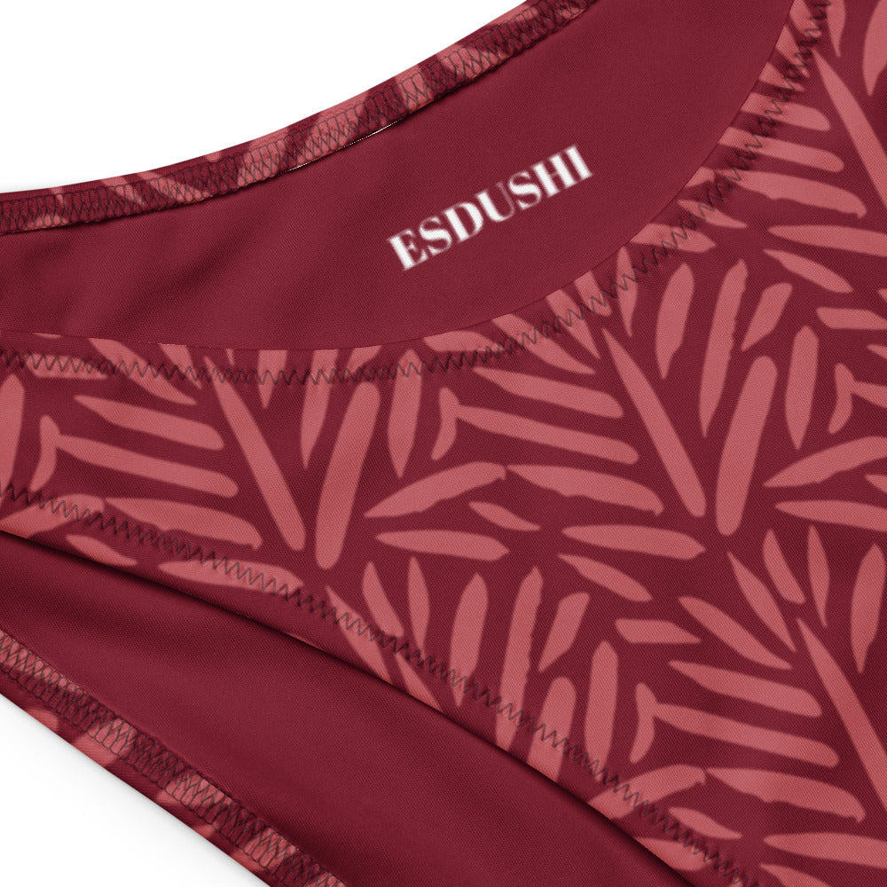 Esdushi Surf clothing - V-cut Bikini Bottom - Palm Passion - - 