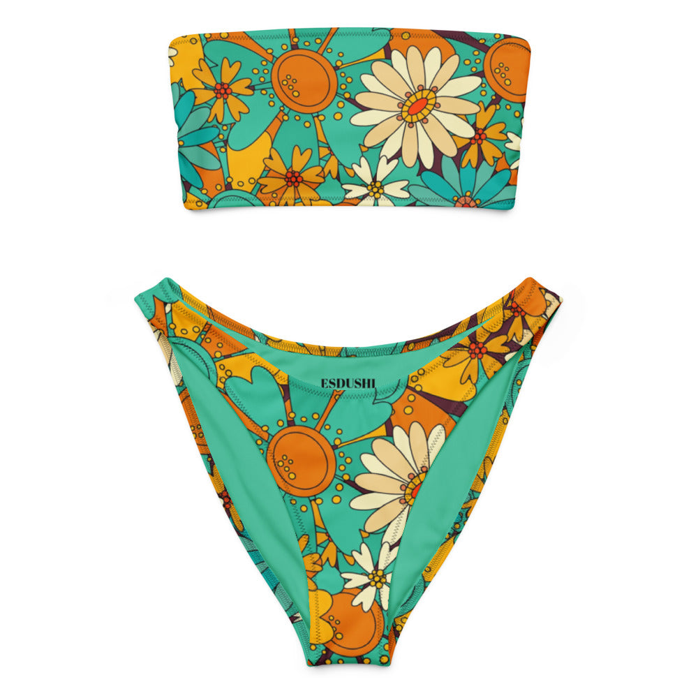 Esdushi Surf clothing - V-cut Bikini Bottom - Paradise Madness - 2XS - 
