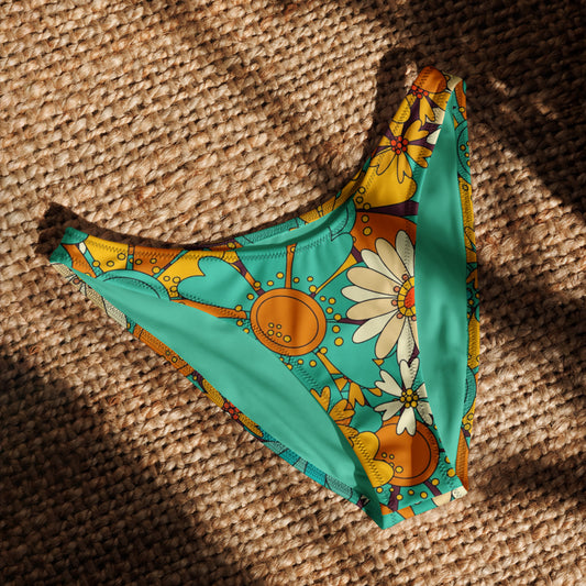 Esdushi Surf clothing - V-cut Bikini Bottom - Paradise Madness - - 