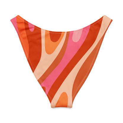 Esdushi Surf clothing - V-cut Bikini Bottom - Radiant Retro - - 