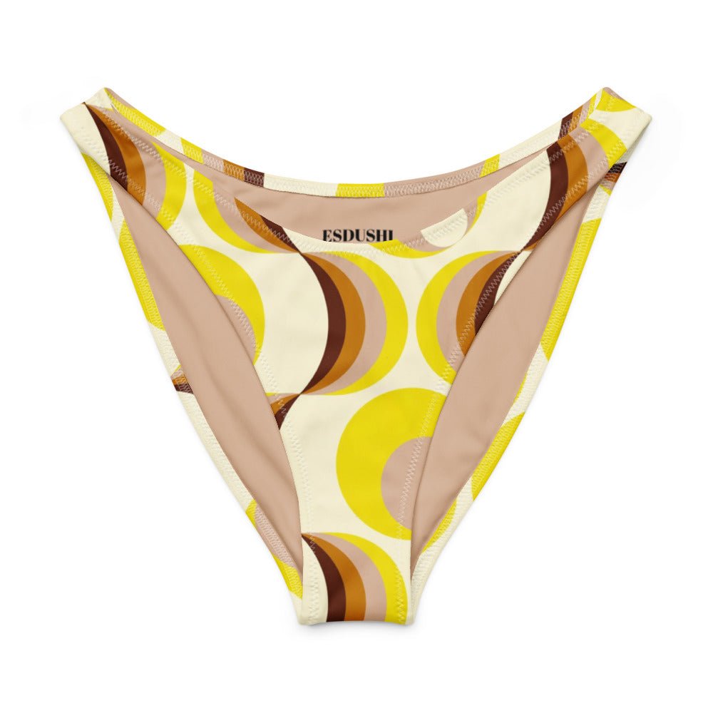 Esdushi Surf clothing - V-cut Bikini Bottom - Retro Riptide - - 
