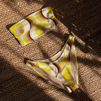 Esdushi Surf clothing - V-cut Bikini Bottom - Retro Riptide - - 