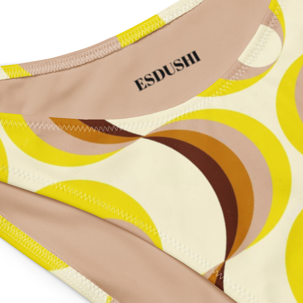 Esdushi Surf clothing - V-cut Bikini Bottom - Retro Riptide - - 