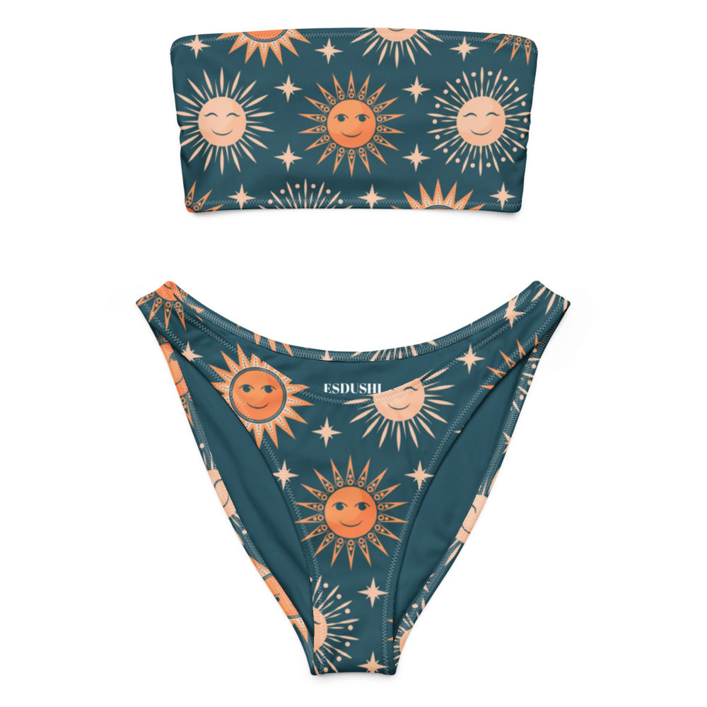 Esdushi Surf clothing - V-cut Bikini Bottom - Sunbeam Sparkle - 2XS - 