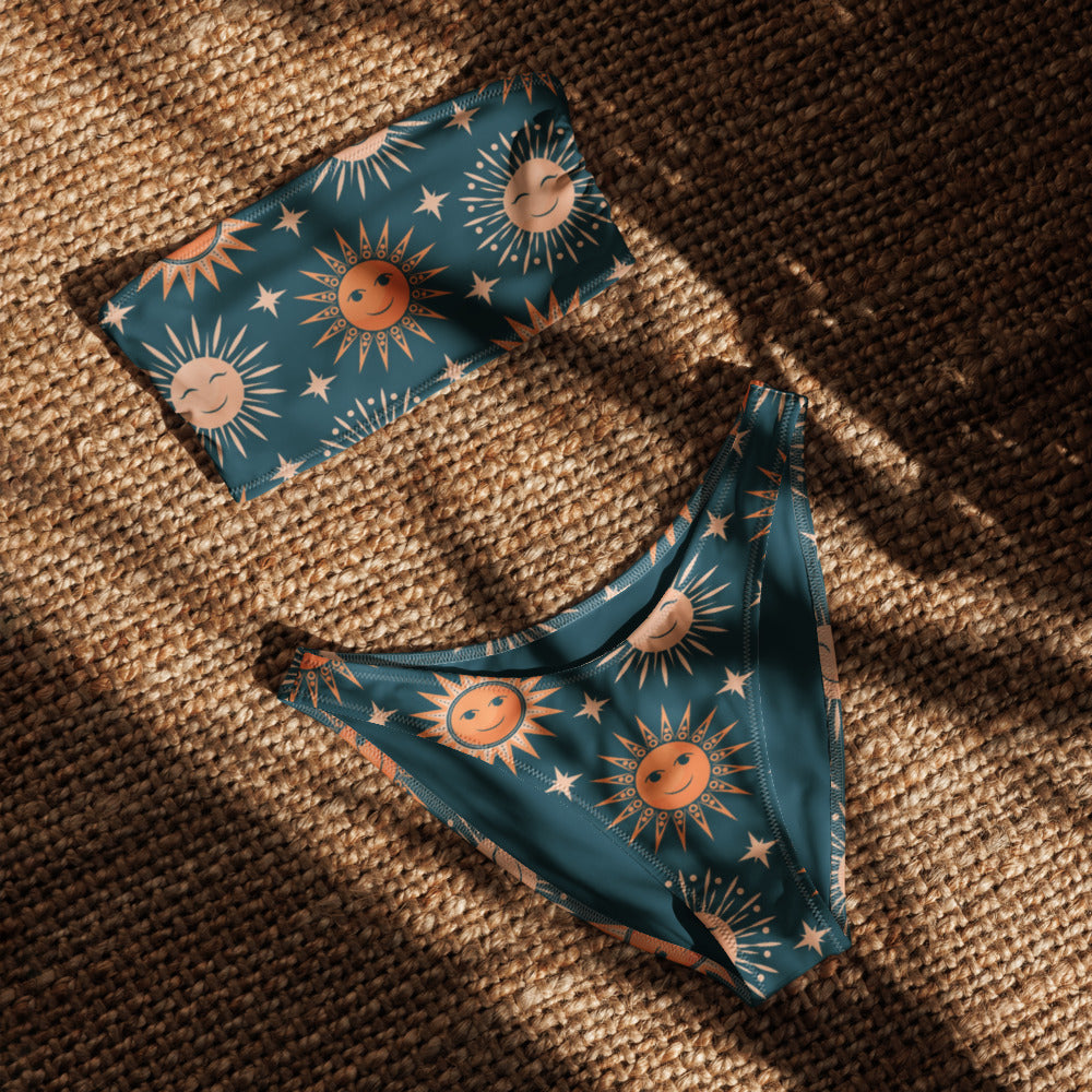 Esdushi Surf clothing - V-cut Bikini Bottom - Sunbeam Sparkle - - 