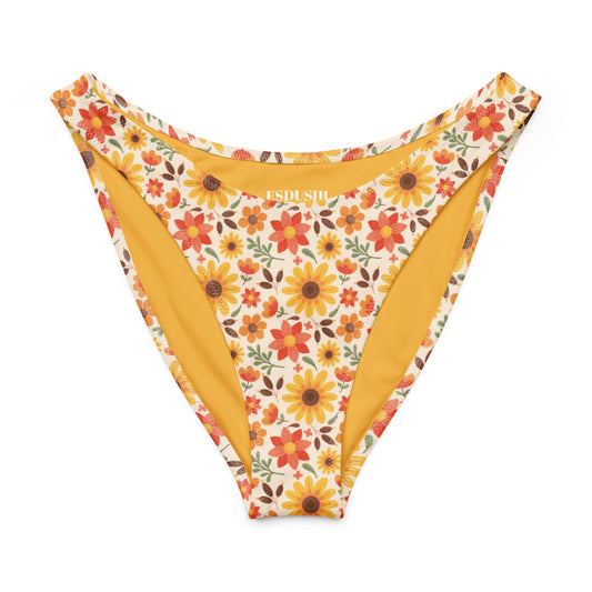 Esdushi Surf clothing - V-cut Bikini Bottom - Sunflower Siesta - - 