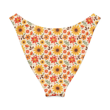 Esdushi Surf clothing - V-cut Bikini Bottom - Sunflower Siesta - - 