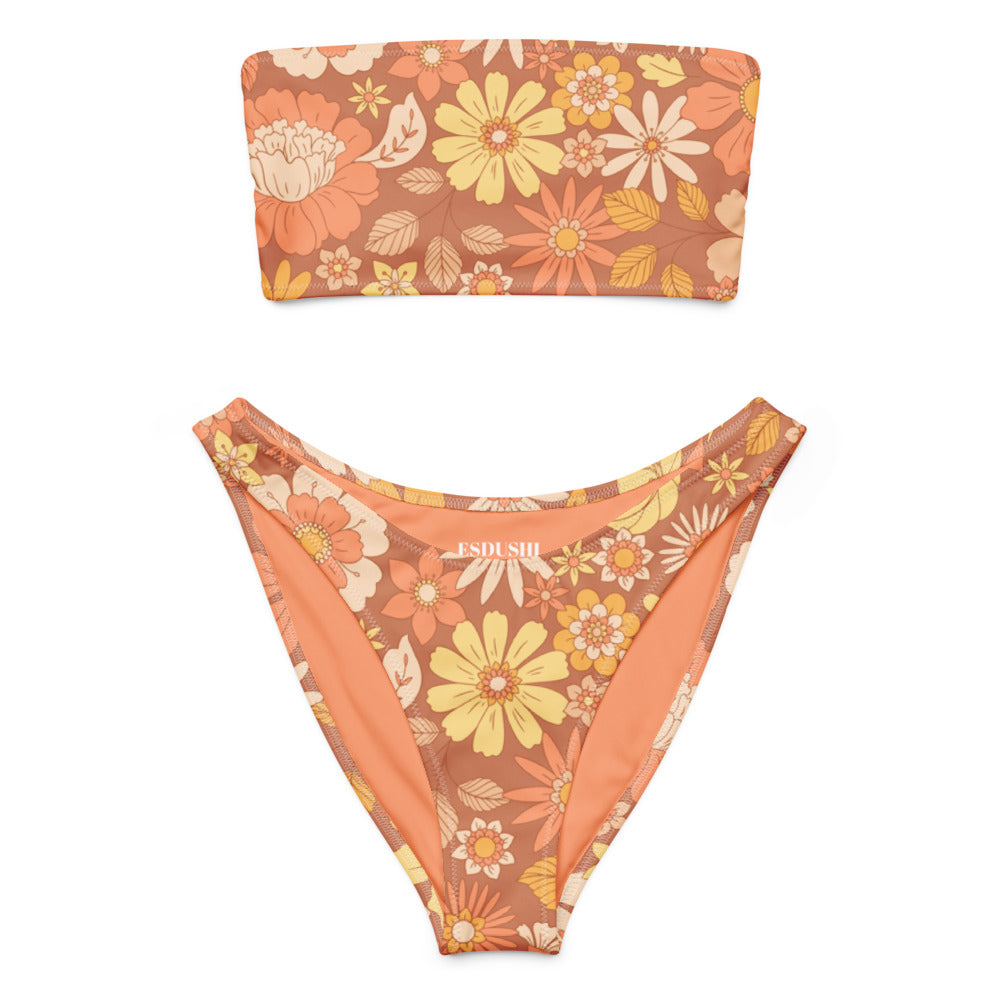 Esdushi Surf clothing - V-cut Bikini Bottom - Sunset Glow - 2XS - 