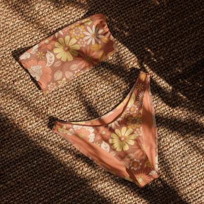 Esdushi Surf clothing - V-cut Bikini Bottom - Sunset Glow - - 