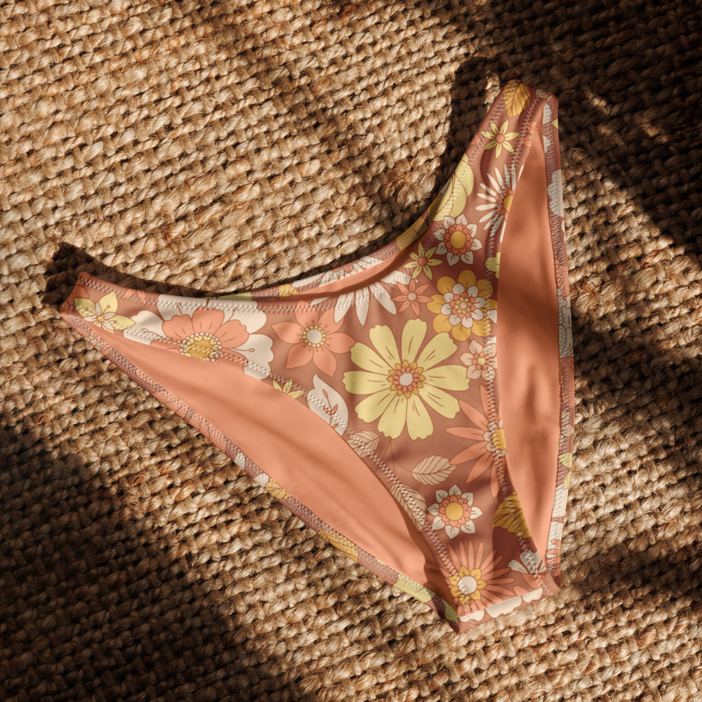 Esdushi Surf clothing - V-cut Bikini Bottom - Sunset Glow - - 