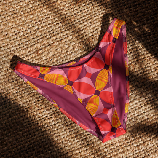 Esdushi Surf clothing - V-cut Bikini Bottom - Tropical Tango - - 