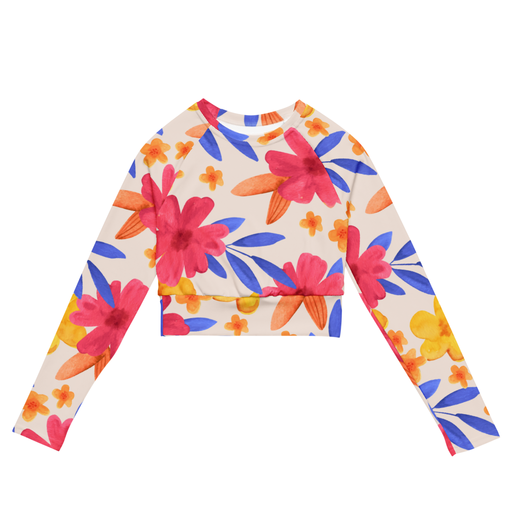 Esdushi Surf clothing - Women's Surf Rashguard - Aloha Surfista - XS - Crop top