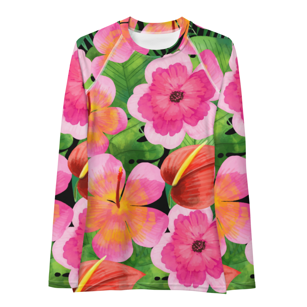 Esdushi Surf clothing - Women's Surf Rashguard - Bonita Botánica - XS - Long