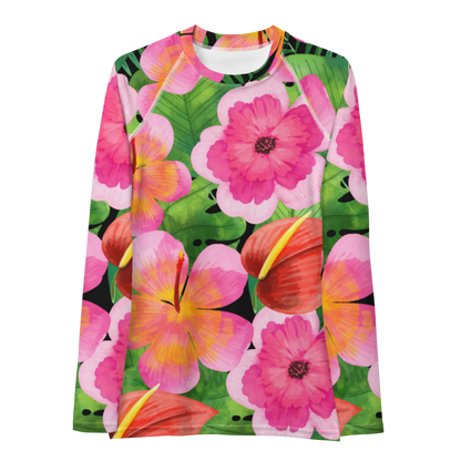 Esdushi Surf clothing - Women's Surf Rashguard - Bonita Botánica - XS - Long