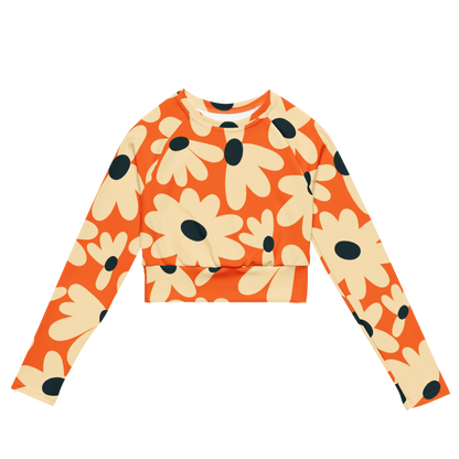 Esdushi Surf clothing - Women's Surf Rashguard - Daisy Dream - XS - Crop top