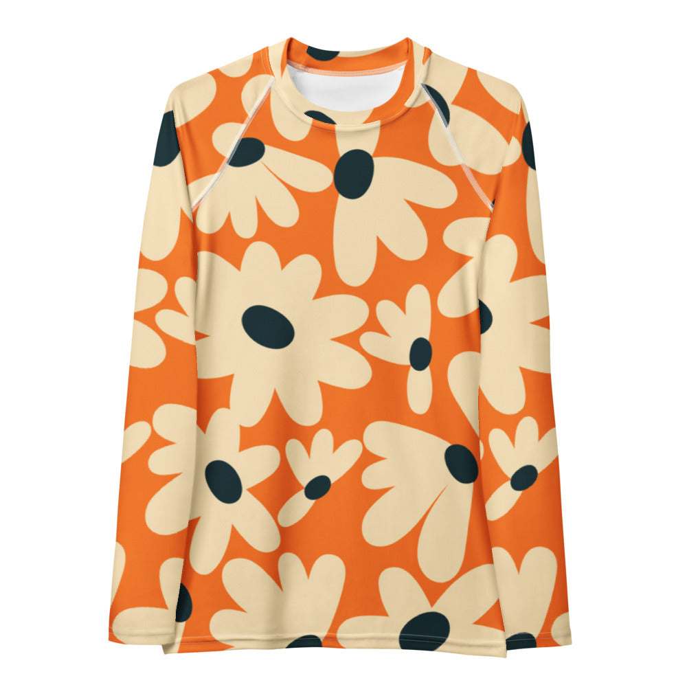 Esdushi Surf clothing - Women's Surf Rashguard - Daisy Dream - XS - Long