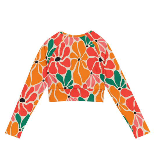 Esdushi Surf clothing - Women's Surf Rashguard - Flower Power - - 